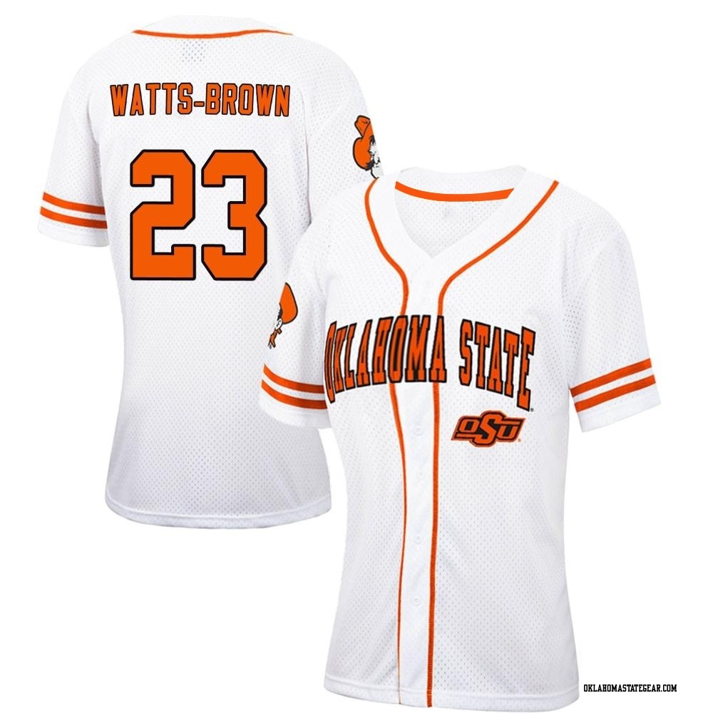 Colosseum Men's White and Orange Oklahoma State Cowboys Free Spirited Baseball  Jersey